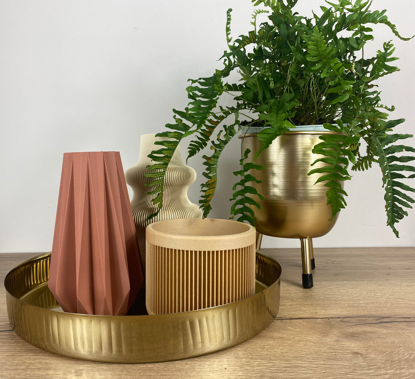 Gold Round Tray 35cm